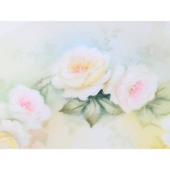 Antique 1890s Porcelain Openwork Vanity Dish Lattice Reticulated Porcelain Bowl - Picture 8 of 10